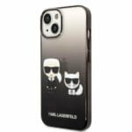 Karl Lagerfeld KLHCP14STGKCK Black Gradient Ikonik Karl & Choupette Kryt iPhone 14