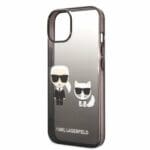Karl Lagerfeld KLHCP14STGKCK Black Gradient Ikonik Karl & Choupette Kryt iPhone 14