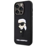 Karl Lagerfeld KLHCP14X3DRKINK Black Hardcase Rubber Ikonik 3D Kryt iPhone 14 Pro Max