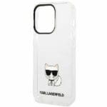 Karl Lagerfeld KLHCP14XCTTR Transparent Choupette Body Kryt iPhone 14 Pro Max