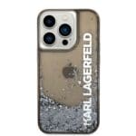 Karl Lagerfeld KLHCP14XLCKVK Black Liquid Glitter Elong Kryt iPhone 14 Pro Max