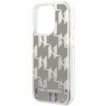 Karl Lagerfeld KLHCP14XLMNMS Silver Liquid Glitter Monogram Kryt iPhone 14 Pro Max