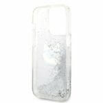 Karl Lagerfeld KLHCP14XLNCHCS Silver Glitter Choupette Head Kryt iPhone 14 Pro Max