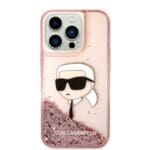Karl Lagerfeld KLHCP14XLNKHCP Pink Glitter NFT Karl Head Kryt iPhone 14 Pro Max