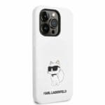 Karl Lagerfeld KLHCP14XSNCHBCH White Silicone Choupette Kryt iPhone 14 Pro Max