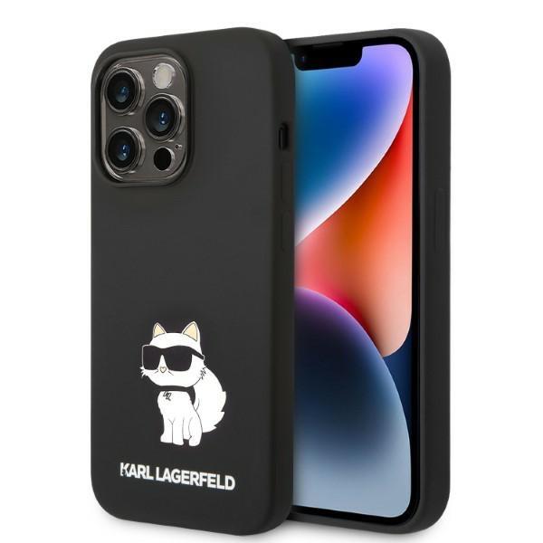 Karl Lagerfeld KLHCP14XSNCHBCK Black Silicone Choupette Kryt iPhone 14 Pro Max