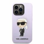 Karl Lagerfeld KLHCP14XSNIKBCU Purple Silicone Ikonik Kryt iPhone 14 Pro Max