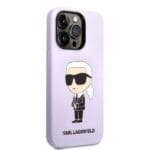 Karl Lagerfeld KLHCP14XSNIKBCU Purple Silicone Ikonik Kryt iPhone 14 Pro Max