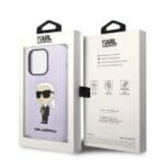 Karl Lagerfeld KLHCP14XSNIKBCU Purple Silicone Ikonik Kryt iPhone 14 Pro Max