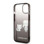 Karl Lagerfeld KLHCP14XTGKCK Hardcase Black Gradient Ikonik Karl & Choupette Kryt iPhone 14 Pro Max