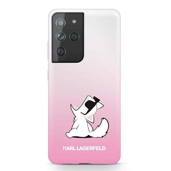 Karl Lagerfeld KLHCS21LCFNRCPI Pink Choupette Fun Kryt Samsung S21 Ultra