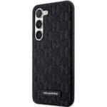 Karl Lagerfeld KLHCS23MSAKLHPK Black Saffiano Mono Metal Logo Kryt Samsung S23 Plus