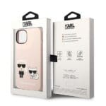 Karl Lagerfeld KLHMP14SSSKCI Light Pink Silicone Karl & Choupette MagSafe Kryt iPhone 14