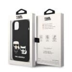 Karl Lagerfeld KLHMP14SSSKCK Black Liquid Silicone Karl & Choupette MagSafe Kryt iPhone 14