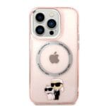 Karl Lagerfeld KLHMP14XHNKCIP Pink Iconic Karl&Choupette MagSafe Kryt iPhone 14 Pro Max