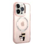 Karl Lagerfeld KLHMP14XHNKCIP Pink Iconic Karl&Choupette MagSafe Kryt iPhone 14 Pro Max