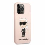 Karl Lagerfeld Liquid Silicone Ikonik NFT Pink Kryt iPhone 13 Pro