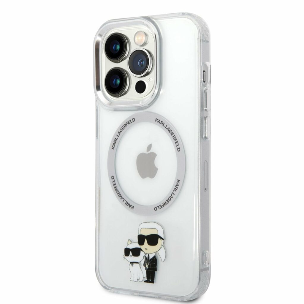 Karl Lagerfeld MagSafe IML Karl and Choupette NFT pro Transparent Kryt iPhone 14 Pro Max