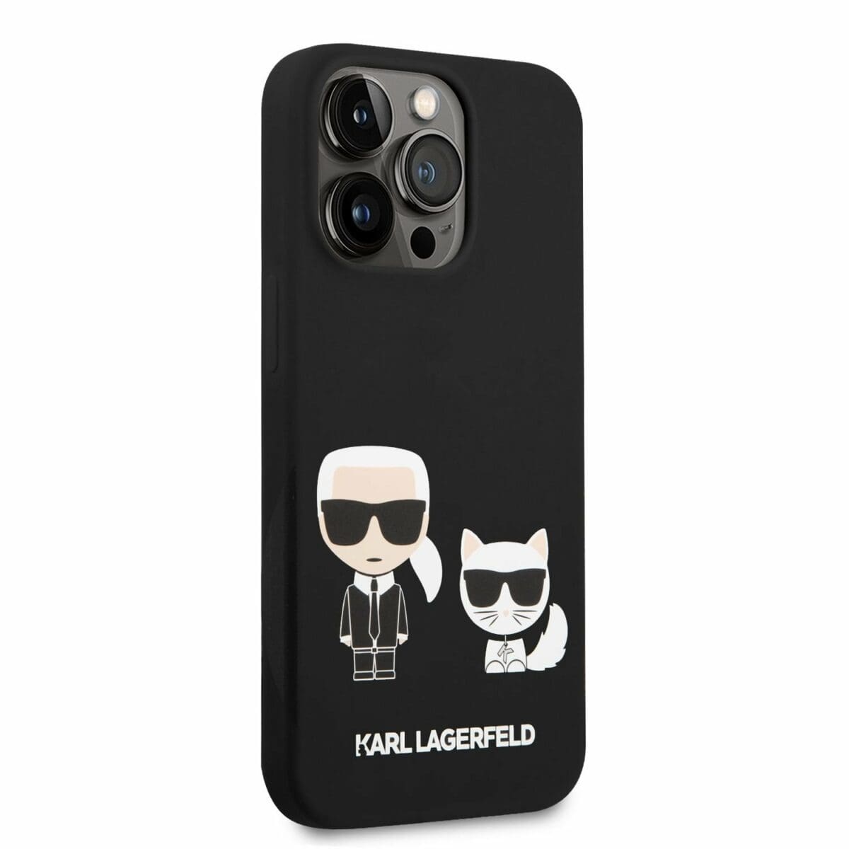 Karl Lagerfeld MagSafe Liquid Silicone Karl and Choupette pro Black Kryt iPhone 14 Pro Max