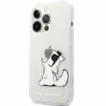 Karl Lagerfeld PC/TPU Choupette Eat Transparent Kryt iPhone 13 Pro
