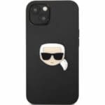 Karl Lagerfeld PU Leather Karl Head Black Kryt iPhone 13