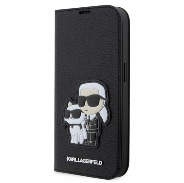 Karl Lagerfeld PU Saffiano Karl and Choupette NFT Book Black Kryt iPhone 13 Pro Max