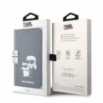 Karl Lagerfeld PU Saffiano Karl and Choupette NFT Book Black Kryt iPhone 14