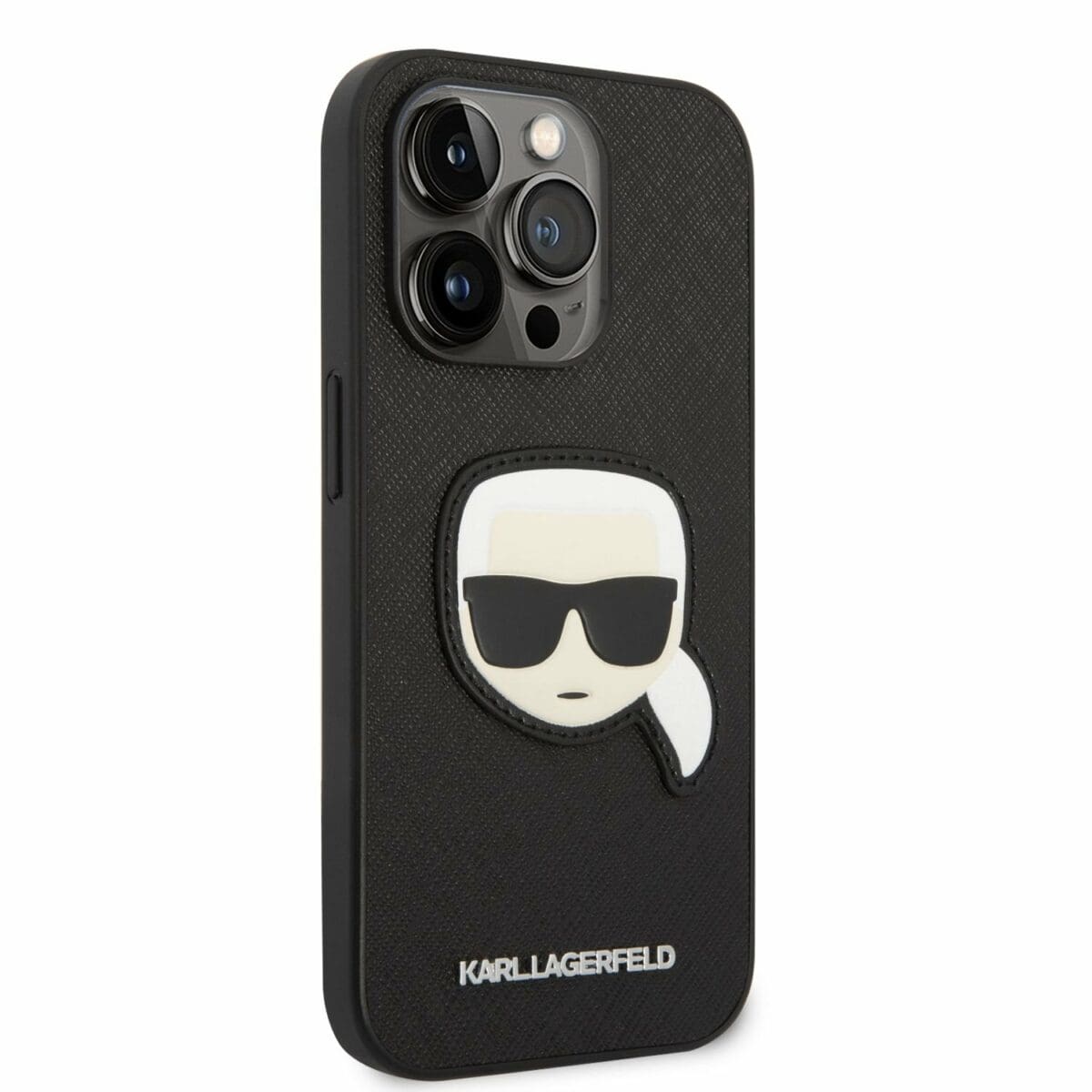 Karl Lagerfeld PU Saffiano Karl Head Black Kryt iPhone 14 Pro Max