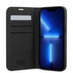 Karl Lagerfeld PU Saffiano Monogram Book Black Kryt iPhone 14