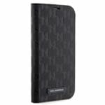 Karl Lagerfeld PU Saffiano Monogram Book Black Kryt iPhone 14