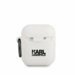 Karl Lagerfeld Rue St Guillaume Silicone White Kryt AirPods 1/2
