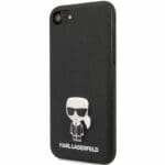 Karl Lagerfeld Saffiano Iconic Black Kryt iPhone 8/7/SE 2020/SE 2022