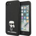 Karl Lagerfeld Saffiano Iconic Black Kryt iPhone 8/7/SE 2020/SE 2022