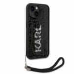 Karl Lagerfeld Sequins Reversible Black/Silver Kryt iPhone 14