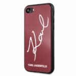 Karl Lagerfeld Signature KLHCI8DLKSRE Red Kryt iPhone 8/7/SE 2020/SE 2022
