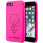 Karl Lagerfeld Silicone Black Out Pink Kryt iPhone 8/7/SE 2020/SE 2022