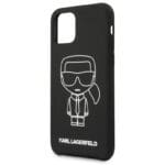 Karl Lagerfeld Silicone White Out Black Kryt iPhone 11 Pro