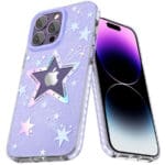 Kingxbar Heart Star Purple star Case Kryt iPhone 14 Plus