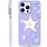 Kingxbar Heart Star Purple star Case Kryt iPhone 14 Plus