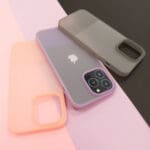 Kingxbar Plain Silicone Pink Kryt iPhone 13 Pro