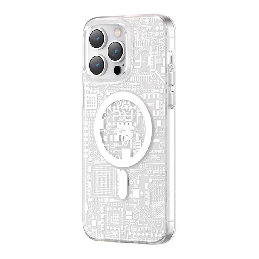 Kingxbar PQY Geek Magnetic MagSafe Silver Kryt iPhone 14