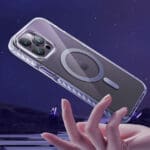 Kingxbar PQY Ice Crystal Magnetic MagSafe Purple Kryt iPhone 14 Plus