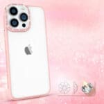 Kingxbar Sparkle Crystals Back Pink Kryt iPhone 13 Pro