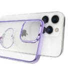 Kingxbar Wish Decorated Crystals Purple Kryt iPhone 14 Plus