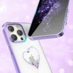 Kingxbar Wish Decorated Crystals Purple Kryt iPhone 14 Pro