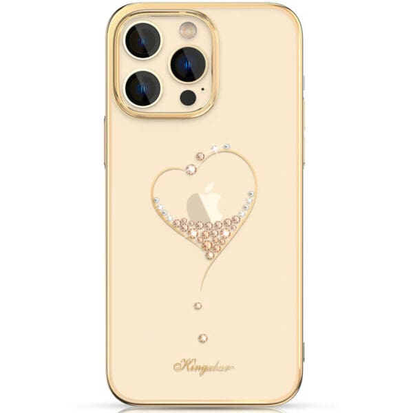 Kingxbar Wish Decorated Golden Crystals Kryt iPhone 14 Plus