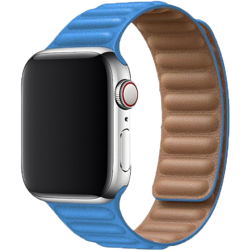 Koženkový Link Náramek Apple Watch 45/44/42/Ultra Blue