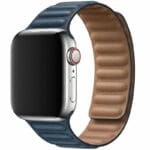 Koženkový Link Řemínek Apple Watch SE/11/10/9/8/7/6/5/4/3/Ultra 1/2/3 (44/45/46/49mm) Dark Blue