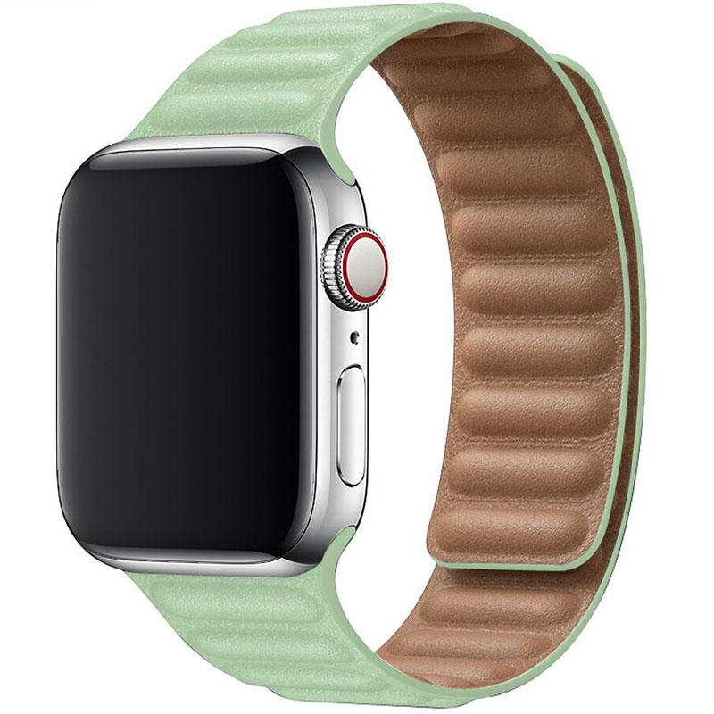 Koženkový Link Náramek Apple Watch 45/44/42/Ultra Green