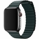 Koženkový Loop Řemínek Apple Watch SE/11/10/9/8/7/6/5/4/3 (42/41/40/38mm) Forest Green